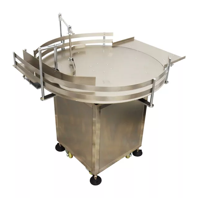 Bottle Unscrambler Distributing Machine 39.3" Conveyor Bottle Turntable Stainles