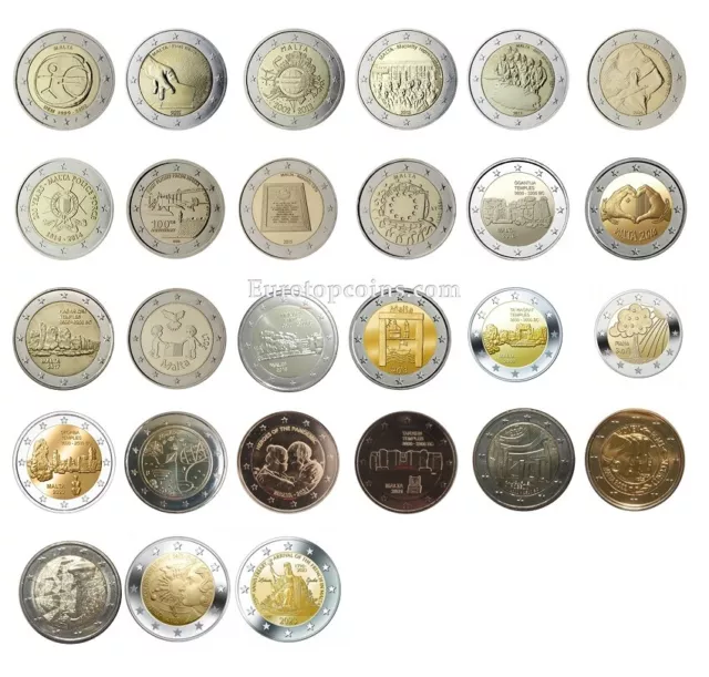 #Rm# 2 Euro Commémorative Malte (2009-2023) - Tous Les Piéce Disponible