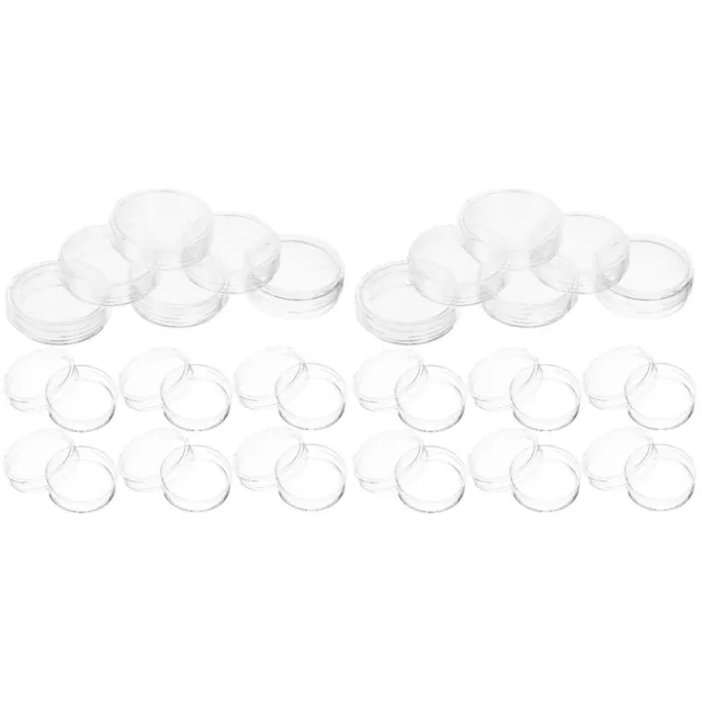 60 Pcs Borosilicate Glass Petri Dishes with Agar Jelly Culture Plate Grid