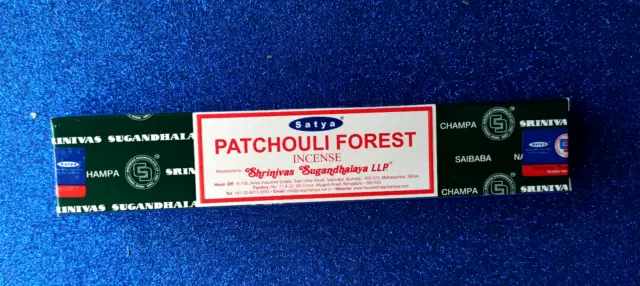 1 x 15g indische Räucherstäbchen Satya Nag Champa  PATCHOULI FOREST
