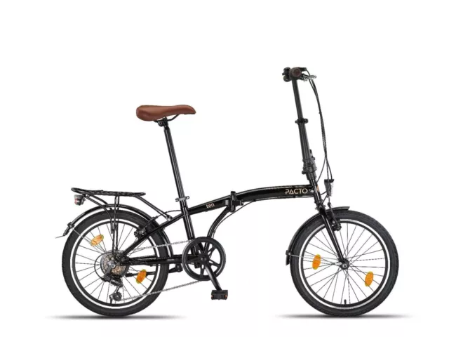 PACTO TEN Bicicleta plegable de 20 pulgadas de alta calidad Cuadro de acero...