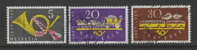 Schweiz Briefmarken-Satz von 1949 Mi.Nr. 519-521 gestempelt