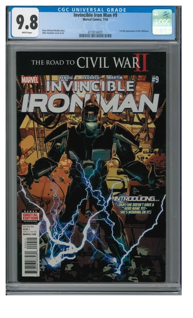 Invincible Iron Man #9 (2016) Key 1st Riri Williams CGC 9.8 White Pages R309