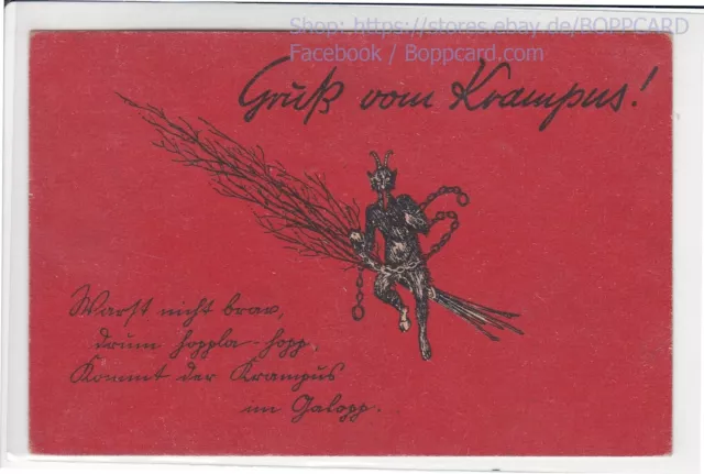 KÜNSTLERKARTE , GRUSS VOM KRAMPUS , LWKW , NR 18/9 , ca1940