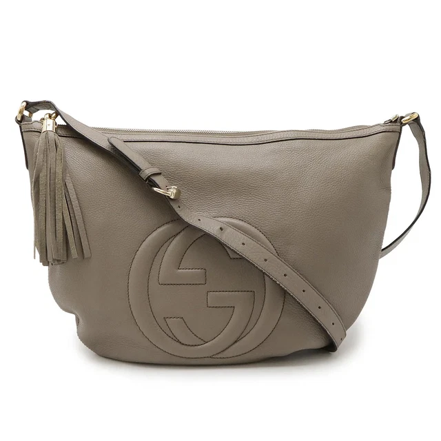 バッグ GUCCI FRINGE TASSEL LEATHER SHOULDER BAG Gucci Black Pebbled Leather Nouveau Fringe Shoulder Bag