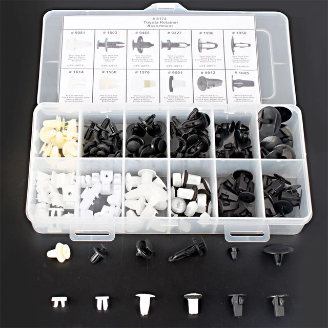 146× Auto Door Fender Hood Bumper Side Skirt Clip Body Retainer Assortment Trim