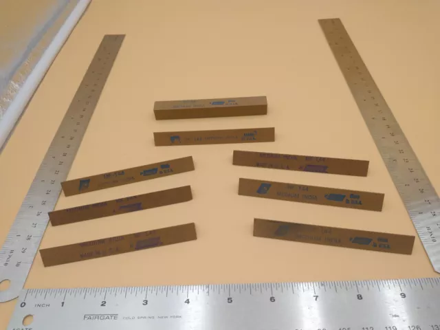 8X Total Bear Norton MF-44 & MF144 India Abrasive Files Triangular/Square #Z8