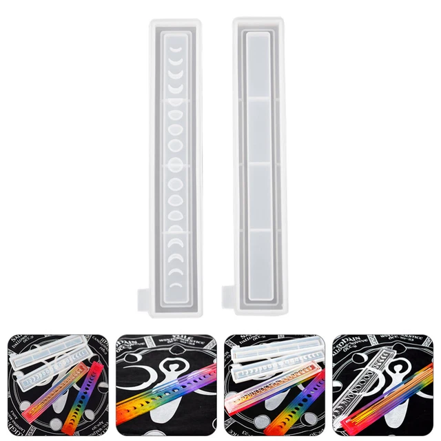 1 Set von 4Pcs Phase von Mond Mond Phase Box Box Epoxy Rentangle Fall Silikon 8