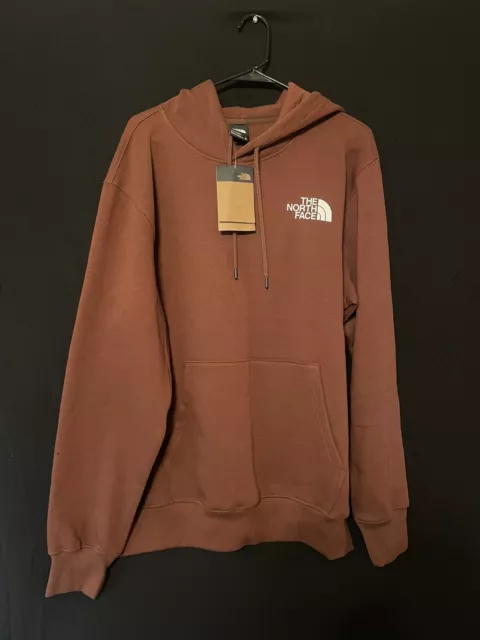 The North Face Box NSE Pullover Hoodie Sweatshirt Dark Oak Brown Mens Size XL