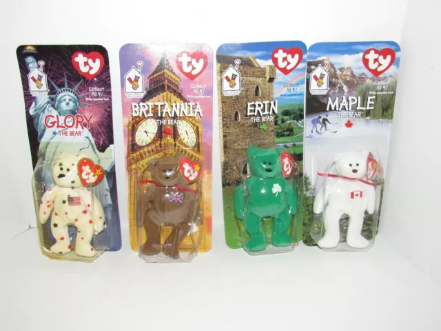 NEW Ty Beanie Babies Britannia, Glory, Erin & Maple McDonalds Set of 4