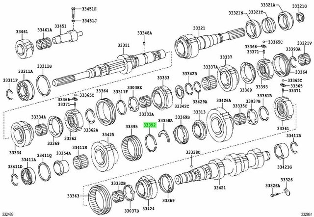 Symcromesh GENUINE TOYOTA SYNCHROMESH Shifting Key Spring No.3 Fits Auris Innova ...