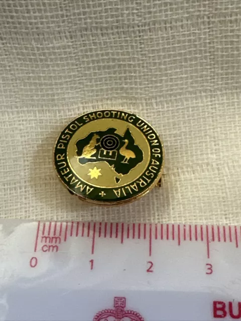 Vintage Amateur Pistol Shooting Union Of Australia Badge 3