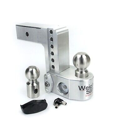 Weigh Safe WS6-2.5 Adjustable 6" Drop Hitch Ball Mount w/ Tongue Weight Scale