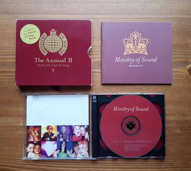 MINISTRY OF SOUND THE ANNUAL 2, 2xCD 1996 ANNCD96 Pete Tong + Boy George TESTED