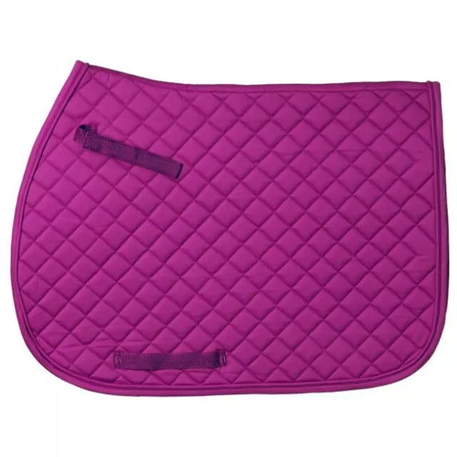 Equiroyal Quilted Square English Saddle Pad - Raspberry - 30-925 - NWT -