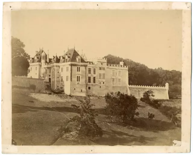 France, Périgord, Château de montardy au Grand Blassy Vintage albumen print,Le