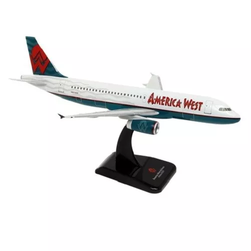 America West Airlines Airbus A320 1/200 scale desk model NEW Hogan