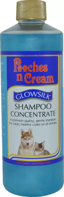 Pooches N Cream Glow Silk Shampoo Concentrated Dogs Cats Birds Show