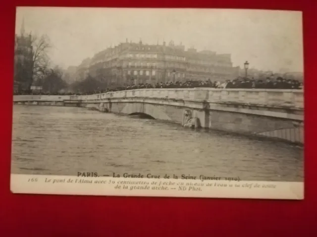 CPA 75 Paris - La Grande Crue de la Seine - Le Pont de L'Alma