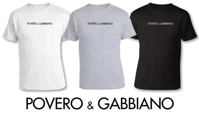 T Shirt Povero & Gabbiano T-Shirt Maglia Maglietta - 100% Cotone