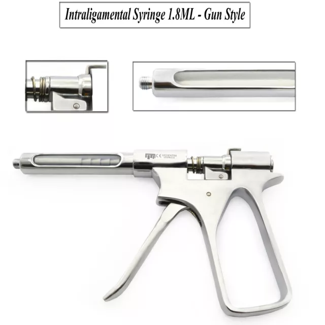 Surgical Intraligamental syringe 1.8ml Dental Anesthetic Syringes Gun Style New