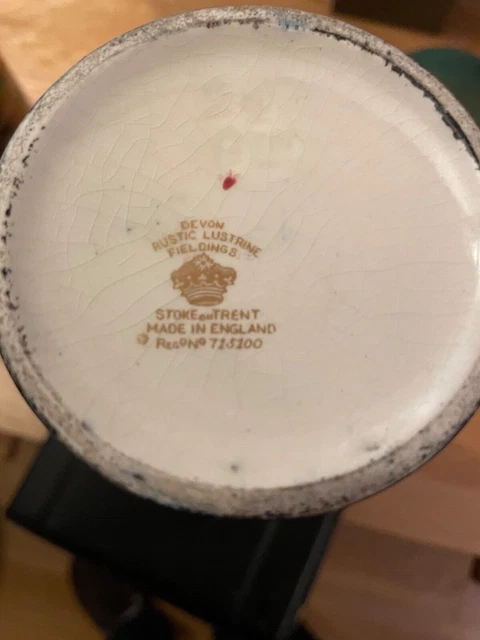 1920'S FIELDING'S CROWN Devon Lustrine Lustreware Vase 24 cm Pattern ...