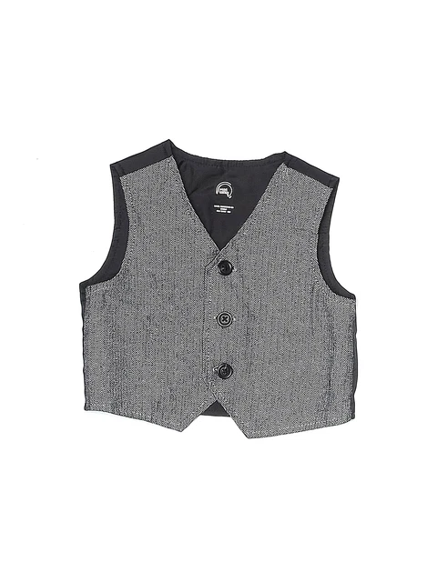 Wonder Nation Boys Gray Tuxedo Vest 3-6 Months