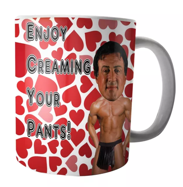 Coffee / Tea Mug Fun Rude Sexy Hunk Gift For The Sylvester Stallone / Rocky Fan