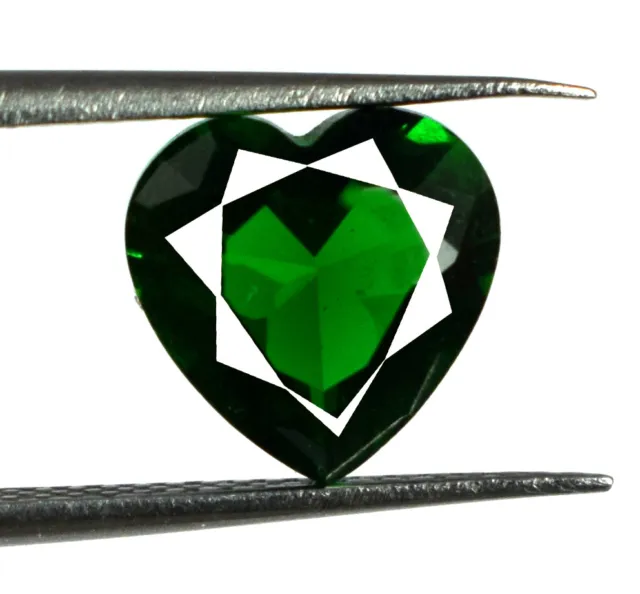 2.15 Karat Demantoid Granat Ringgröße Edelstein Herz Form Natürlich Zertifiziert