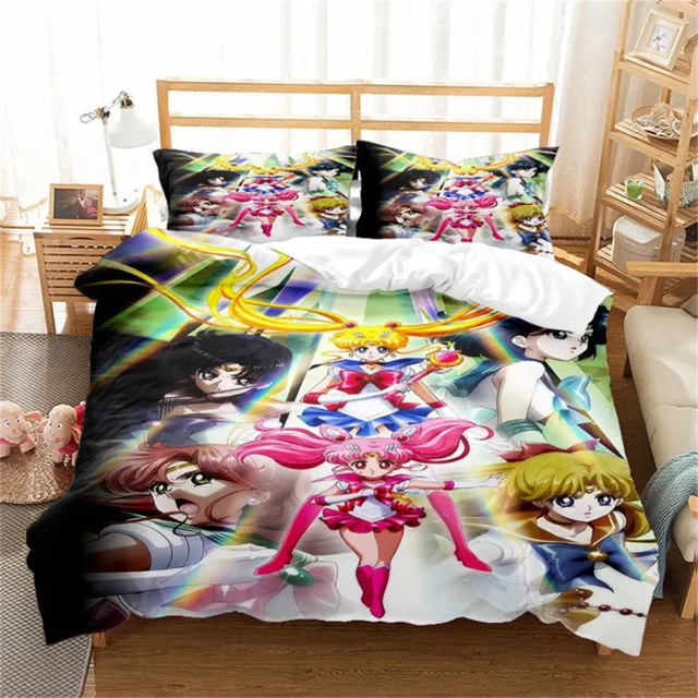 Juego de edredones edredón para cama Sailor Moon Princess individual doble rey super rey