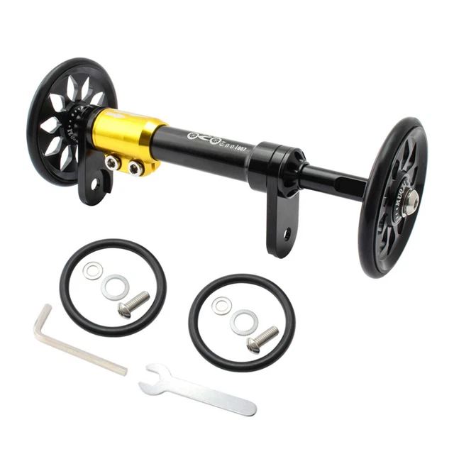 Easy Wheel Telescoping Pole Folding Telescopic Rod Extender Biking Accessories