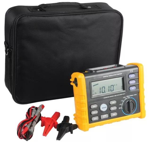 1000V Digital Insulation and Continuity Tester with Compare Function