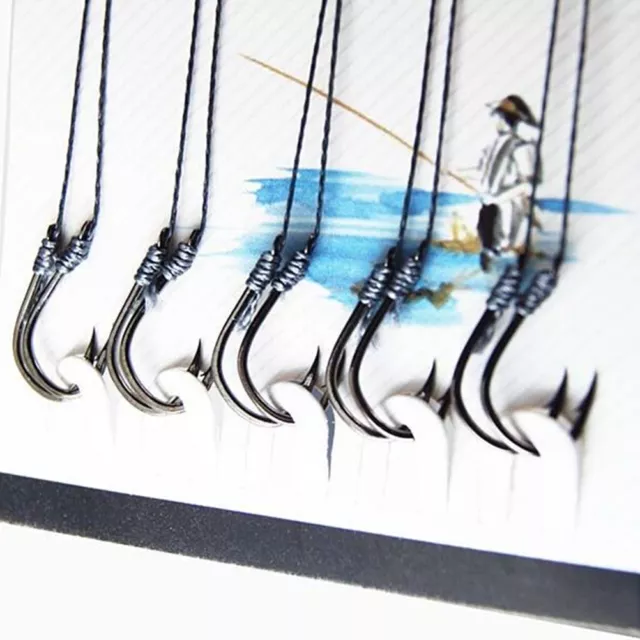 Carbon Steel Anti-bite Line Fishing Hooks Fishhook Tackle Jig Game Coar ZR