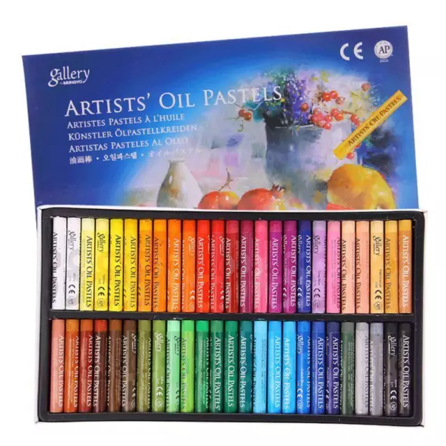 Water-soluble Crayons 48 Vibrant Colors Child Oil Pastels Wear Resistant for Kid