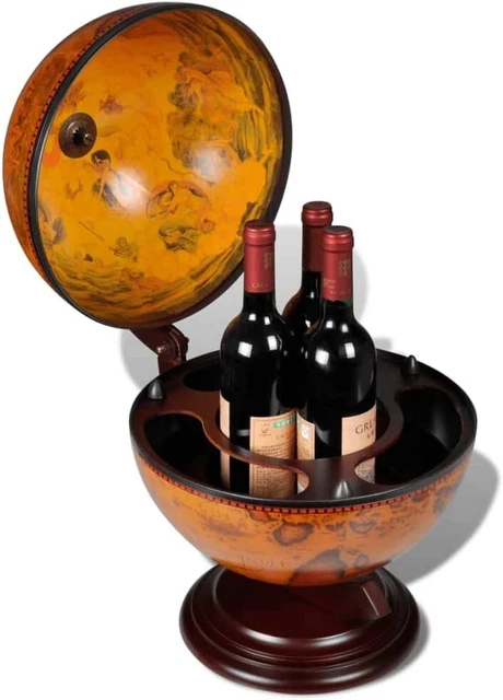 Bar Globe Old World Italian Wine Liquor Cabinet Storage Style Mini Stand New Map