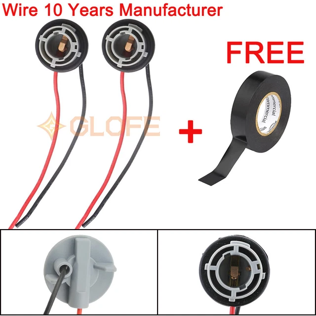 1156 S Universal Pigtail Wire Female Socket Harness For Rear Turn Signal Lamp