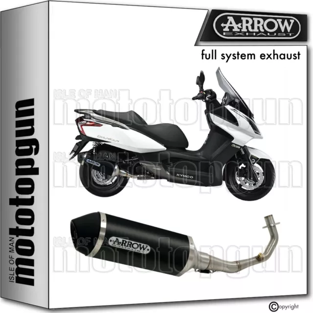 Arrow Full Exhaust Ok Urban Black Aluminium Kymco Downtown 125 I 2010 10