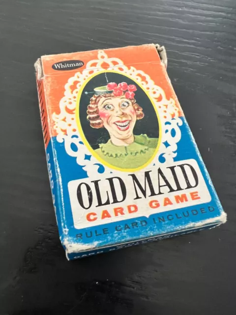 Awesome Vintage Whitman OLD MAID CARD GAME Complete game 43 cards, #4438 1950’s