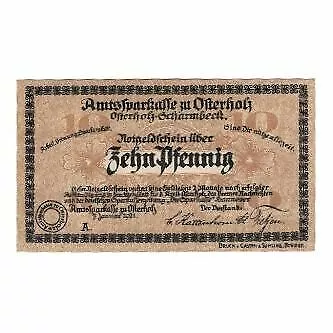 [#321876] Geldschein, Deutschland, Osterholz Amtssparkasse, 10 Pfennig, valeur f