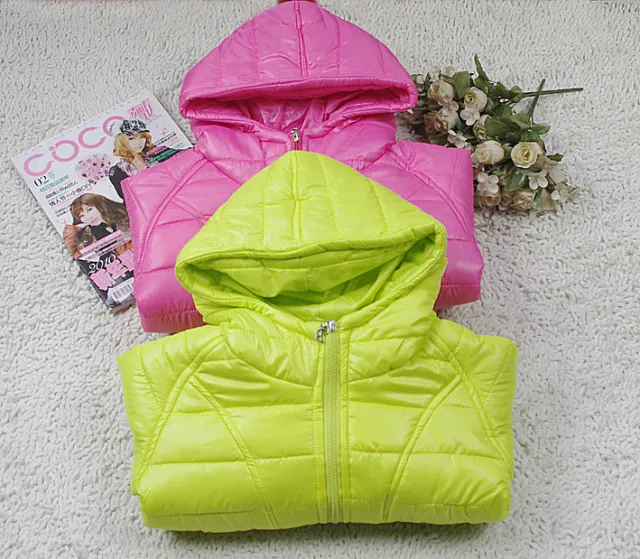Girls Angel Wings Winter Coat Quilted Jackets Pinks Green Size 03-4-5-6-7-8 year