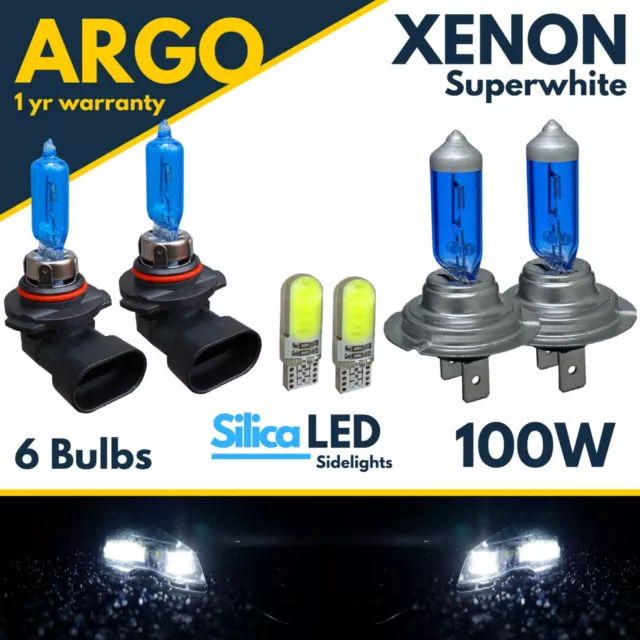 Bombillas halógenas LED H1 para faros delanteros, 6000 K, luz de haz alto y  bajo, 100 W, ultra blanco