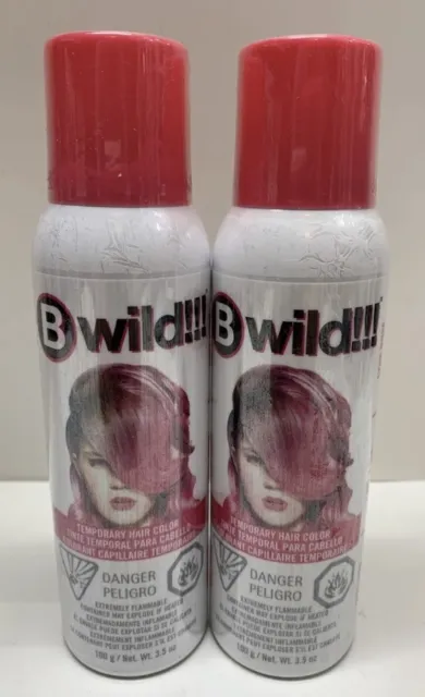2 Pack Jerome Russell B Wild Temporary Hair Color Spray LYNX ROSE *NEW*