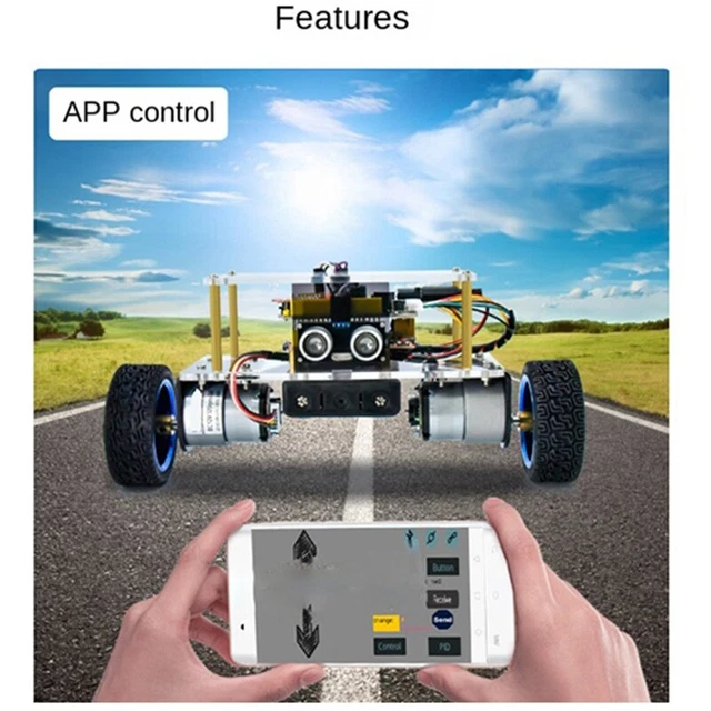 KIT ROBOT DI programmazione Bluetooth auto robot kit assemblaggio ...