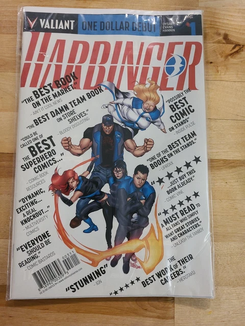 One Dollar Debut Harbinger No. 1 Valiant 2014 w/ Valiant Universe Handbook LN