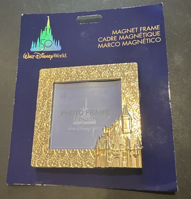 Disney WDW 50th Magical Celebration Castle Magnet Photo Frame New with Card