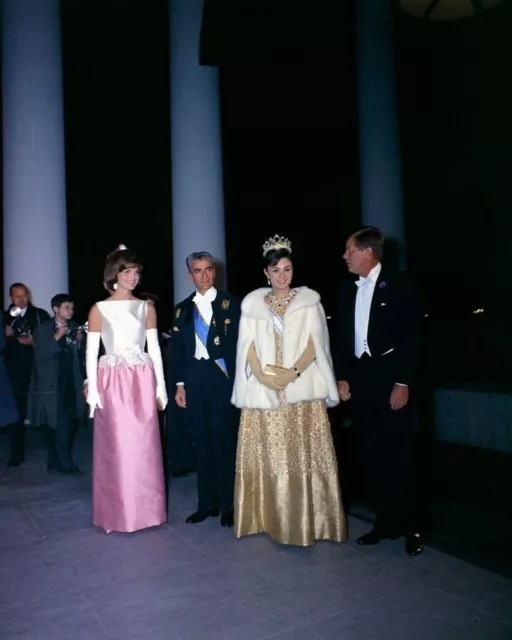 President John F. Kennedy and Jackie with Shah of Iran and Farah New 8x10 Photo