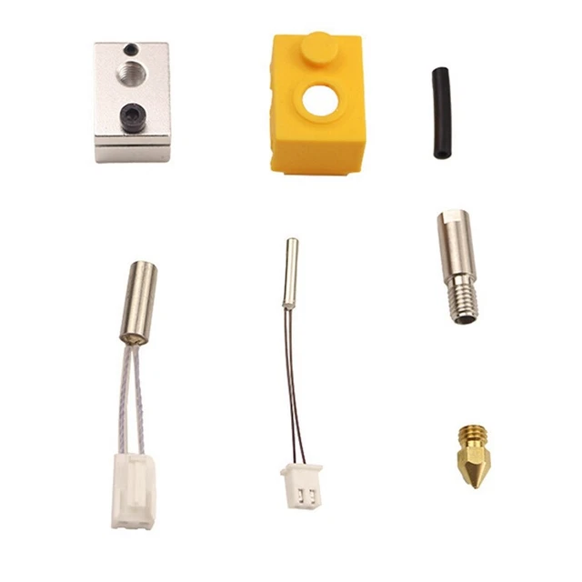 1X(3D Printer Parts Hotend Extrusion Head Nozzle Thermistor Heating Rod Heatinh