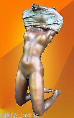 Bronze Statue Naked Nouveau Girl Bronze Figure Figurine Hot Cast Nude Sculpture