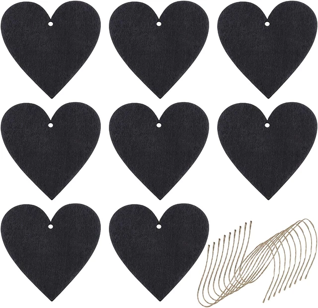 20 un. letreros de pizarra de corazón mini letreros de pizarra en forma de corazón mini madera para