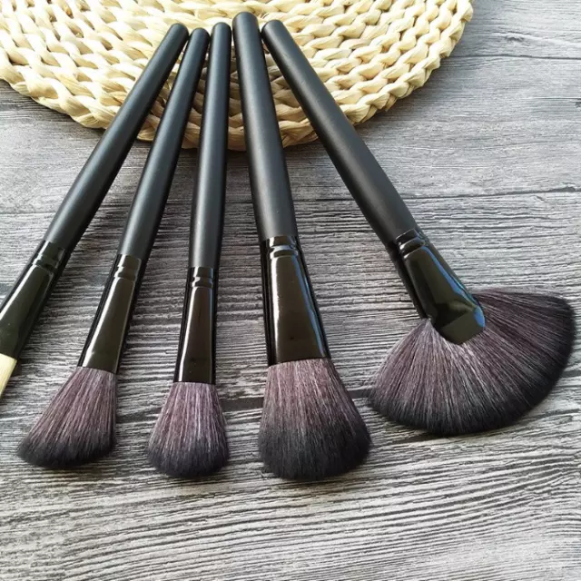 Set 24 Pennelli per Make Up Trucco Pennello Liquido Polvere Ombretto + Custodia 6